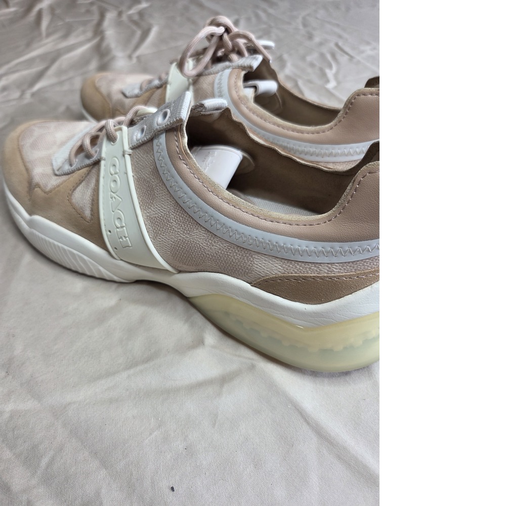 Women's Coach Citysole Sneaker White Tan Suede Leather Size 8.5 - Picture 6 of 15